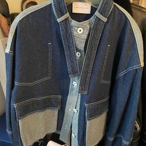 LATELIER crop denim jacket M size, never worn